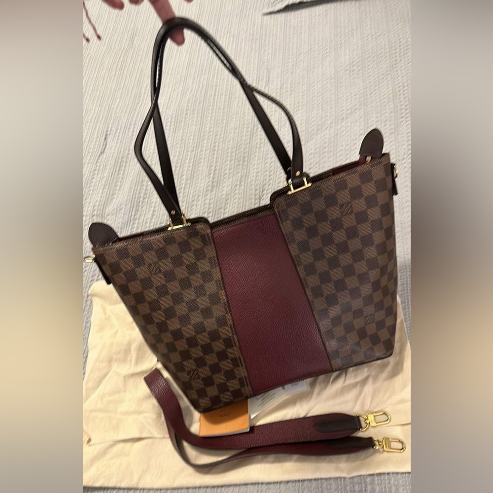 Louis Vuitton Jersey Damier Ebene Tote Bag